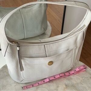 White Coach Ergo Leather Hobo